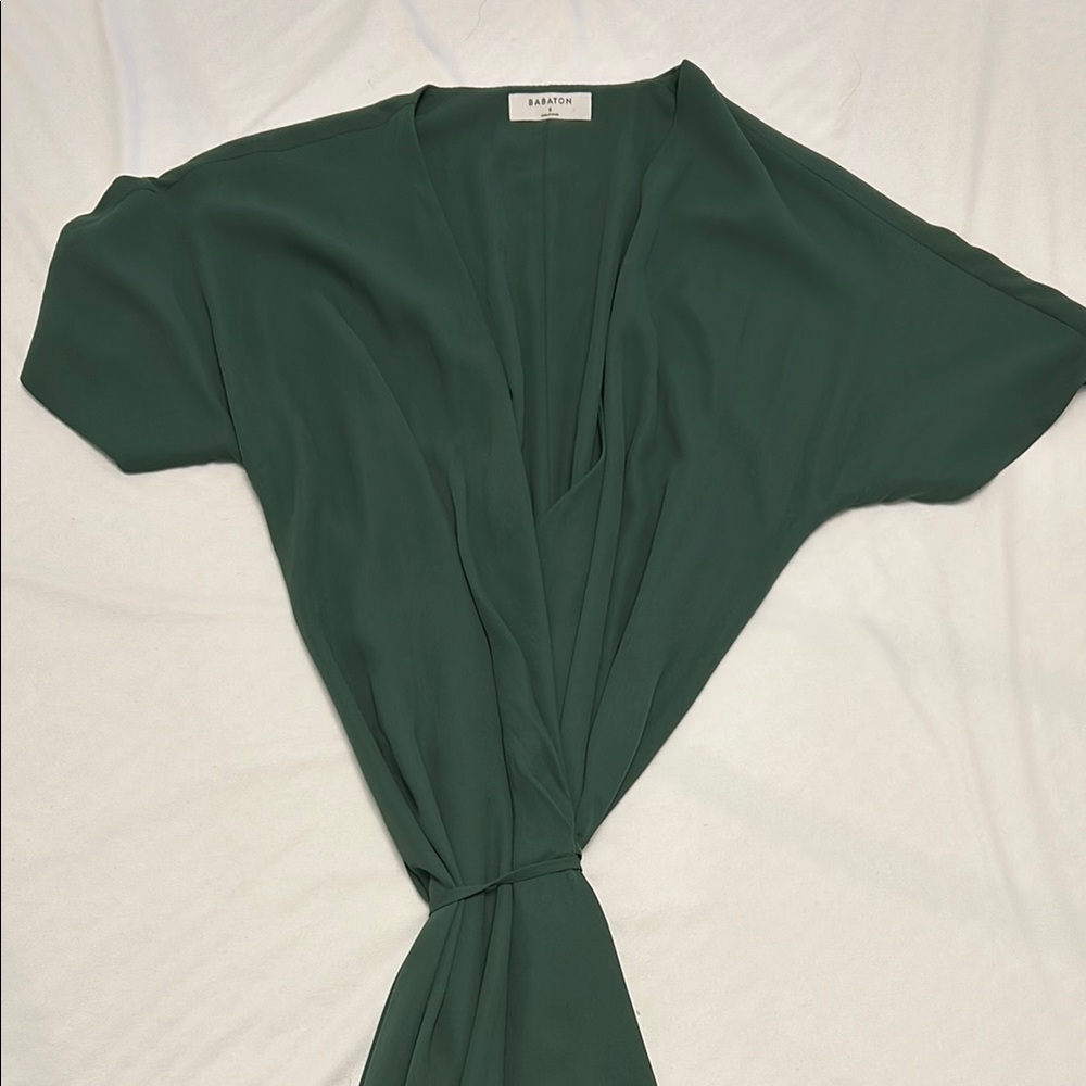 Babaton Green Wrap Dress